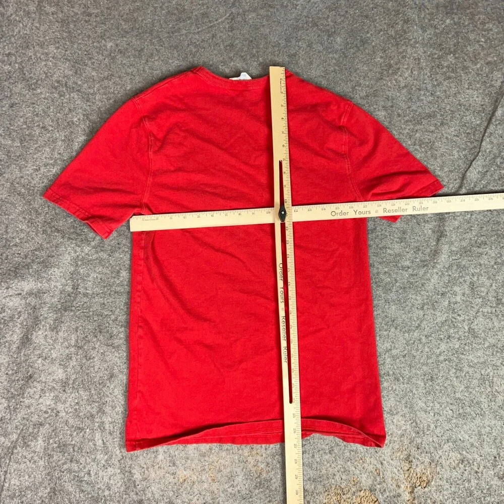 Champion Mens Shirt Medium Red‎ Logo Tee T100 Anniversary Sports Logo Everyday - Picture 7 of 9